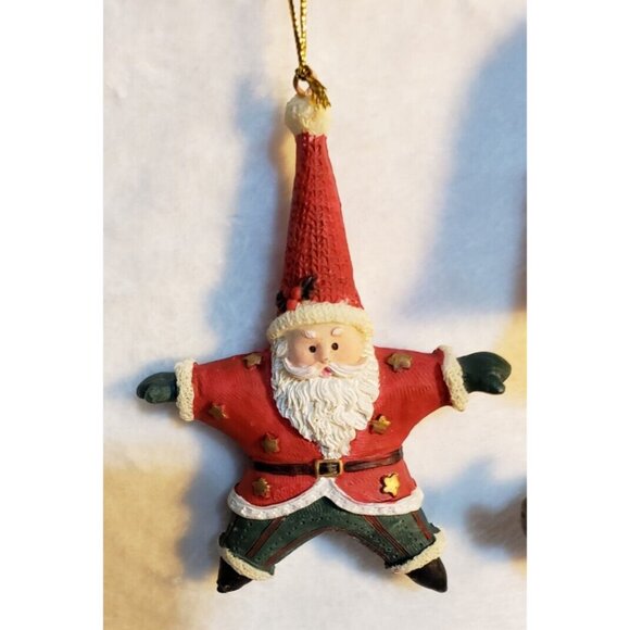 Cracker Barrel Vintage 3 Pc Christmas Ornament Lot Mrs. Claus Santa Star Bell - Picture 2 of 6